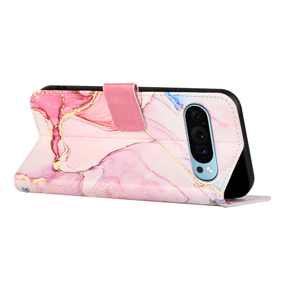 YB Pattern Printing Leather Series-5 For Google Pixel 9 Case Wallet Stand Phone Cover Marble Pattern YB Pattern Printing Leather Series-5 For Google Pixel 9 Case Wallet Stand Phone Cover Marble Pattern